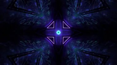 Renkli simetriyle gezgin kaleydoskop hareketi