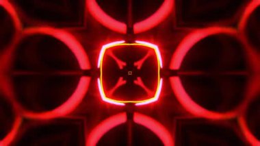 Renkli simetriyle gezgin kaleydoskop hareketi