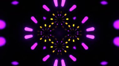 Renkli simetriyle gezgin kaleydoskop hareketi