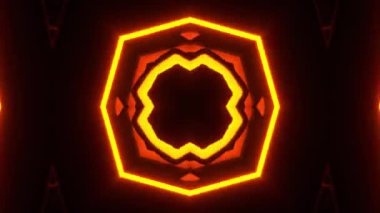 Renkli simetriyle gezgin kaleydoskop hareketi