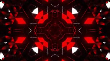 Renkli simetriyle gezgin kaleydoskop hareketi