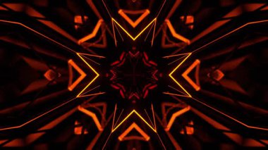 Renkli simetriyle gezgin kaleydoskop hareketi