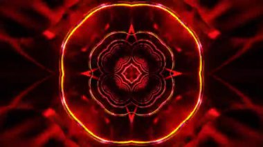 Renkli simetriyle gezgin kaleydoskop hareketi