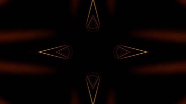 Renkli simetriyle gezgin kaleydoskop hareketi