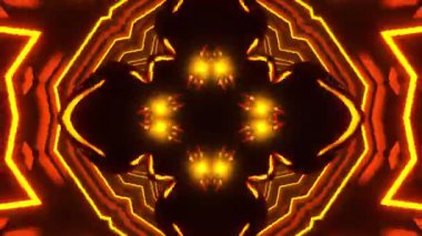 Renkli simetriyle gezgin kaleydoskop hareketi