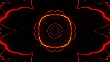 Renkli simetriyle gezgin kaleydoskop hareketi