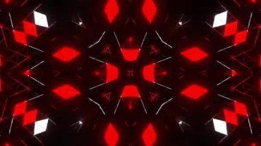 Renkli simetriyle gezgin kaleydoskop hareketi