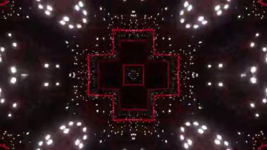 Renkli simetriyle gezgin kaleydoskop hareketi