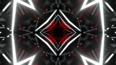 Renkli simetriyle gezgin kaleydoskop hareketi