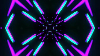 Renkli simetriyle gezgin kaleydoskop hareketi