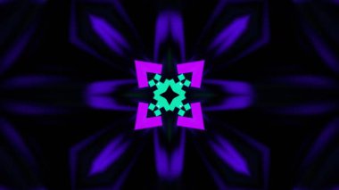 Renkli simetriyle gezgin kaleydoskop hareketi