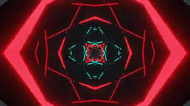 Renkli simetriyle gezgin kaleydoskop hareketi