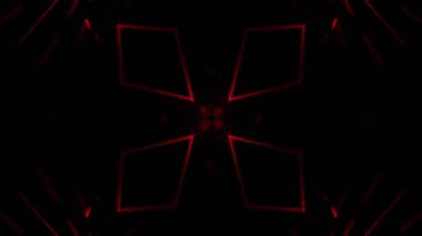 Renkli simetriyle gezgin kaleydoskop hareketi