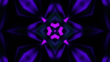 Renkli simetriyle gezgin kaleydoskop hareketi