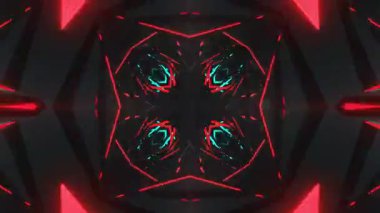 Renkli simetriyle gezgin kaleydoskop hareketi