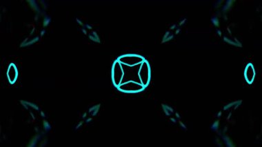 Renkli simetriyle gezgin kaleydoskop hareketi