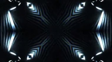 Renkli simetriyle gezgin kaleydoskop hareketi