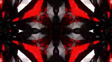 Renkli simetriyle gezgin kaleydoskop hareketi