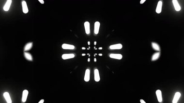 Renkli simetriyle gezgin kaleydoskop hareketi