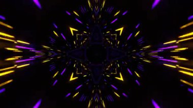 Renkli simetriyle gezgin kaleydoskop hareketi