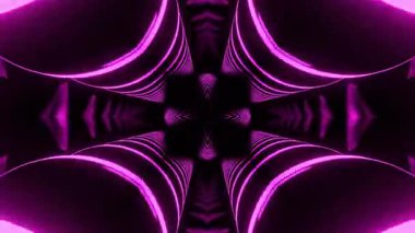 Renkli simetriyle gezgin kaleydoskop hareketi