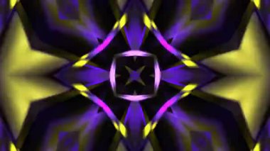 Renkli simetriyle gezgin kaleydoskop hareketi