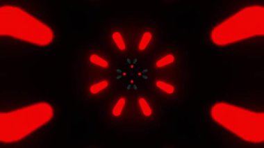 Renkli simetriyle gezgin kaleydoskop hareketi