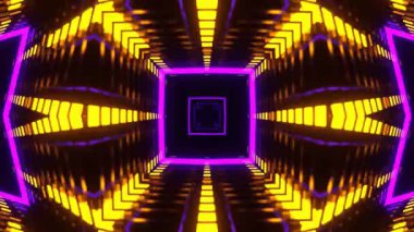 Renkli simetriyle gezgin kaleydoskop hareketi