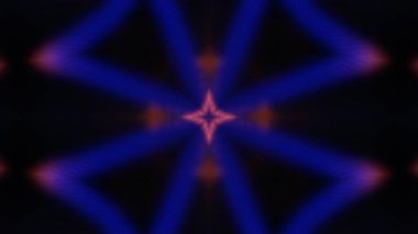 Renkli simetriyle gezgin kaleydoskop hareketi