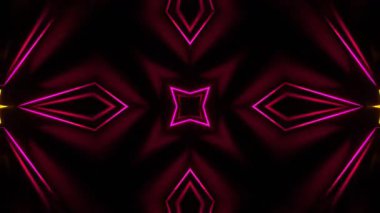 Renkli simetriyle gezgin kaleydoskop hareketi