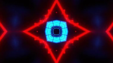 Renkli simetriyle gezgin kaleydoskop hareketi