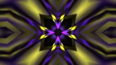 Renkli simetriyle gezgin kaleydoskop hareketi