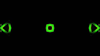 Renkli simetriyle gezgin kaleydoskop hareketi