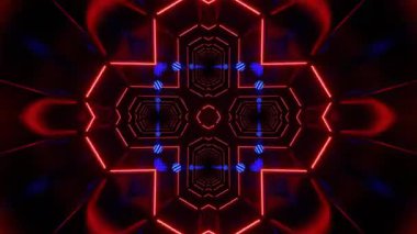 Renkli simetriyle gezgin kaleydoskop hareketi