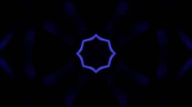 Renkli simetriyle gezgin kaleydoskop hareketi