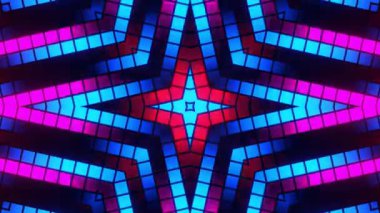 Renkli simetriyle gezgin kaleydoskop hareketi