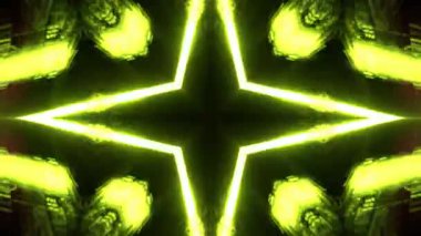 Renkli simetriyle gezgin kaleydoskop hareketi