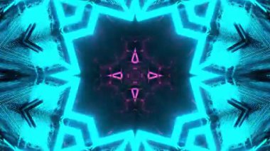 Renkli simetriyle gezgin kaleydoskop hareketi