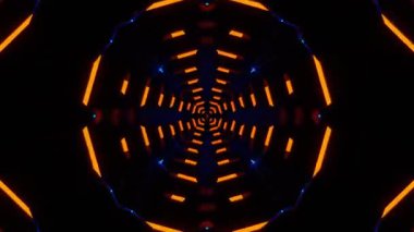 Renkli simetriyle gezgin kaleydoskop hareketi