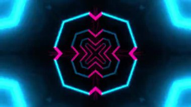 Renkli simetriyle gezgin kaleydoskop hareketi