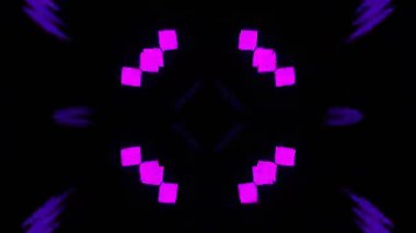 Renkli simetriyle gezgin kaleydoskop hareketi