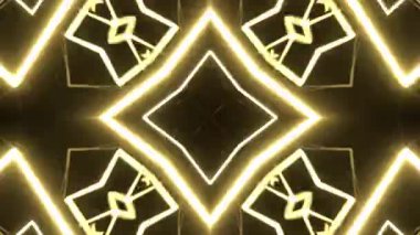 Renkli simetriyle gezgin kaleydoskop hareketi