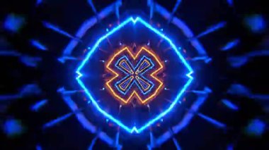 Renkli simetriyle gezgin kaleydoskop hareketi