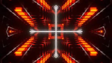 Renkli simetriyle gezgin kaleydoskop hareketi