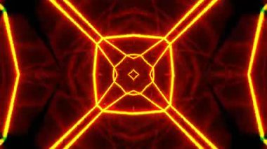 Renkli simetriyle gezgin kaleydoskop hareketi