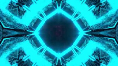 Renkli simetriyle gezgin kaleydoskop hareketi