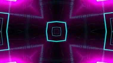 Renkli simetriyle gezgin kaleydoskop hareketi