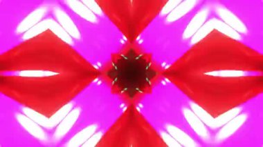 Renkli simetriyle gezgin kaleydoskop hareketi