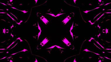 Renkli simetriyle gezgin kaleydoskop hareketi