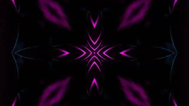 Renkli simetriyle gezgin kaleydoskop hareketi